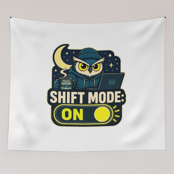 Item preview, Night Shift Mode On designed and sold by Tatsed.