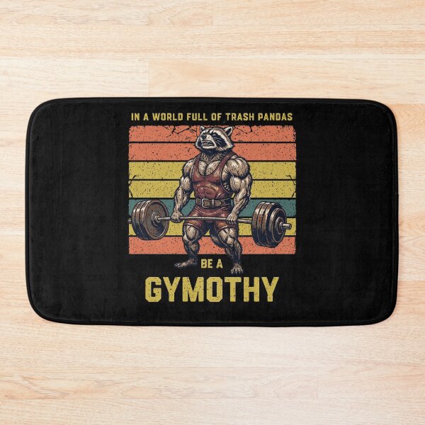Item preview, Gymothy Raccoon Weightlifting Trash Panda designed and sold by d247.