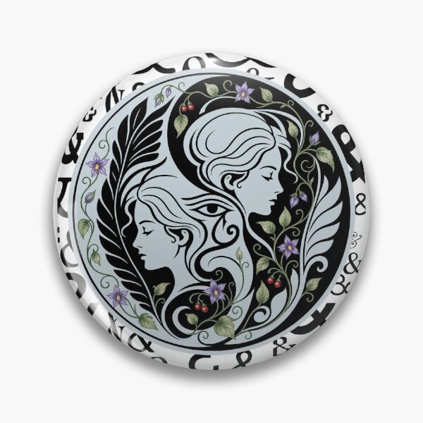 Item preview, Ampersand Ying Yang Bittersweet Nightshade Witchy Design designed and sold by zptees.