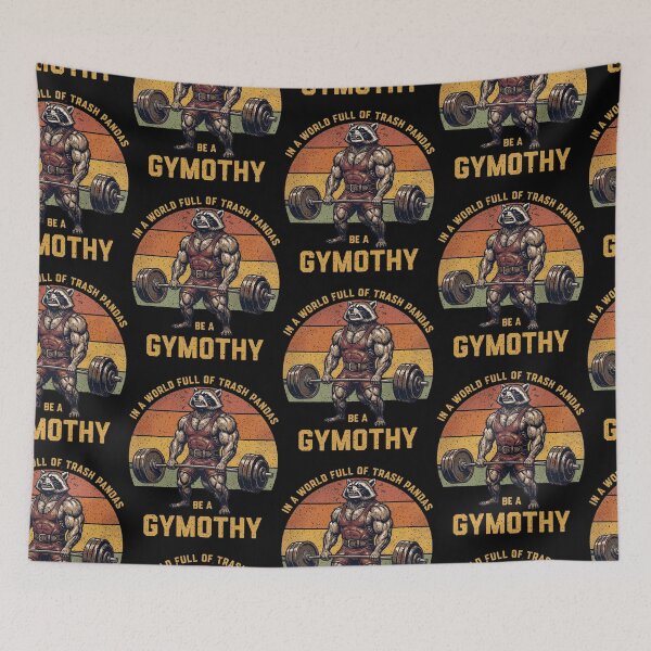 Item preview, Trash Panda Gymothy Weightlifting Raccoon designed and sold by d247.