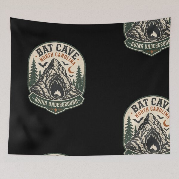 Item preview, Bat Cave North Carolina Vintage Appalachian Travel Souvenir designed and sold by HROC.