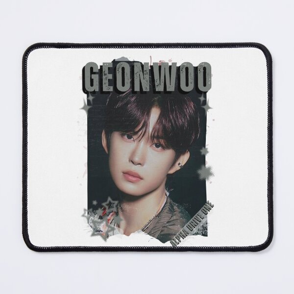 Item preview, ALPHA DRIVE ONEe (ALD1) Geonwoo Global KPOP Boy Group Black and White Collage Digital Art Portrait designed and sold by AJUNICE STUDIO.