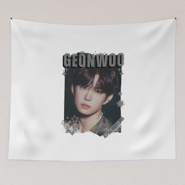 Item preview, ALPHA DRIVE ONEe (ALD1) Geonwoo Global KPOP Boy Group Black and White Collage Digital Art Portrait designed and sold by AJUNICE STUDIO.