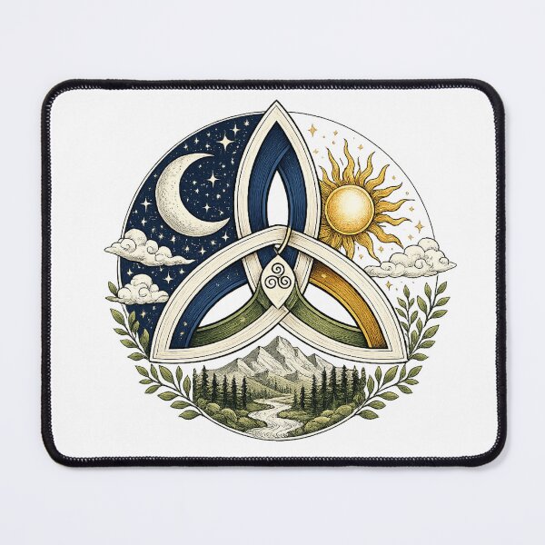 Item preview, Trinity Knot - Celtic Day and Night Nature Illustration designed and sold by Starz30.