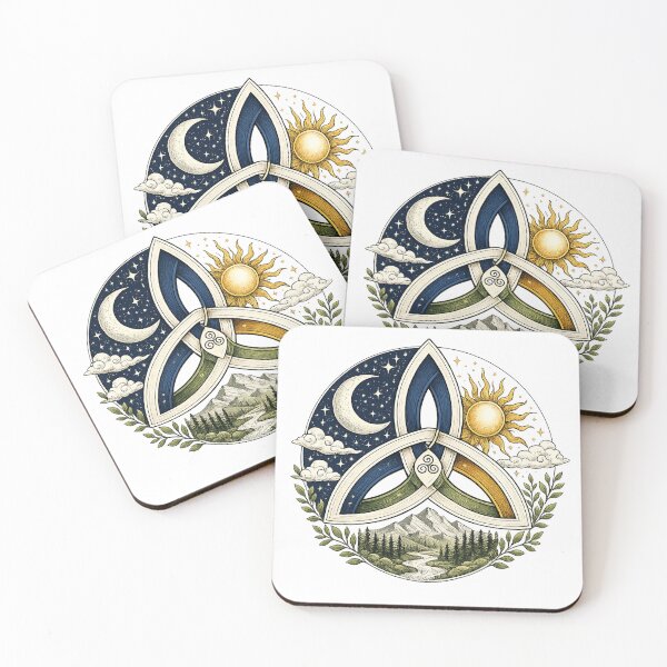 Item preview, Trinity Knot - Celtic Day and Night Nature Illustration designed and sold by Starz30.