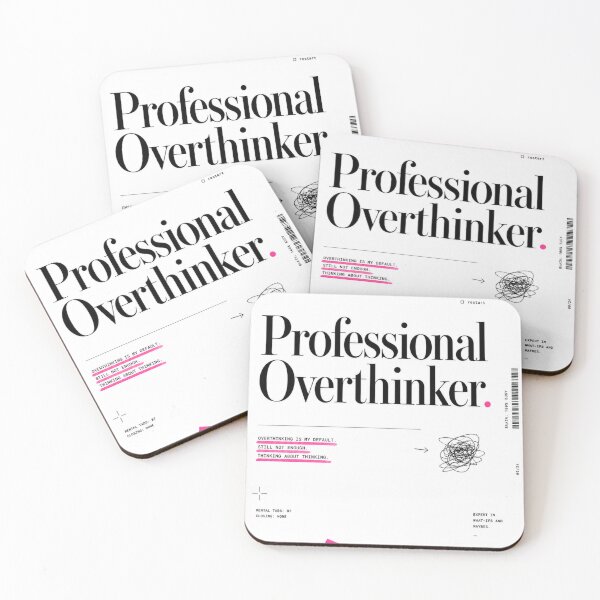 Item preview, Professional Overthinker Typography designed and sold by tmoca.