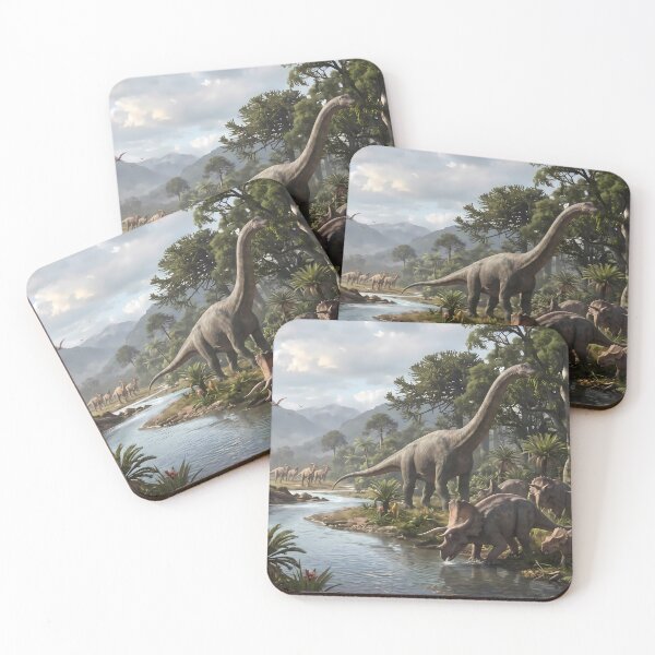 Item preview, Black Tyrannosaurus Rex Dinosaur World Jurassic Landscape Art designed and sold by ART ATTACK ZONE.
