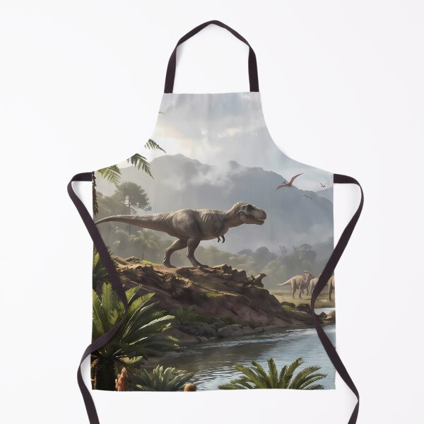 Item preview, Black Tyrannosaurus Rex Dinosaur World Jurassic Landscape Art designed and sold by ART ATTACK ZONE.