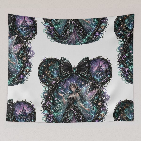 Item preview, Enchanted Fairy Queen Magical Forest Fairycore Cottagecore Fantasy Art designed and sold by VectorJoy.