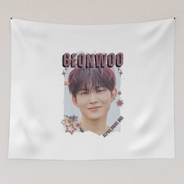 Item preview, ALPHA DRIVE ONEe (ALD1) Geonwoo Global KPOP Boy Group Black and White Collage Digital Art Portrait designed and sold by AJUNICE STUDIO.