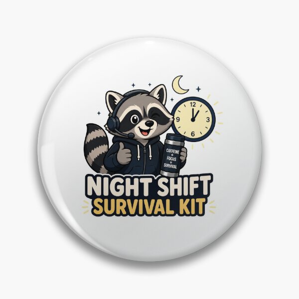 Item preview, Night Shift Survival Kit Cartoon designed and sold by Tatsed.