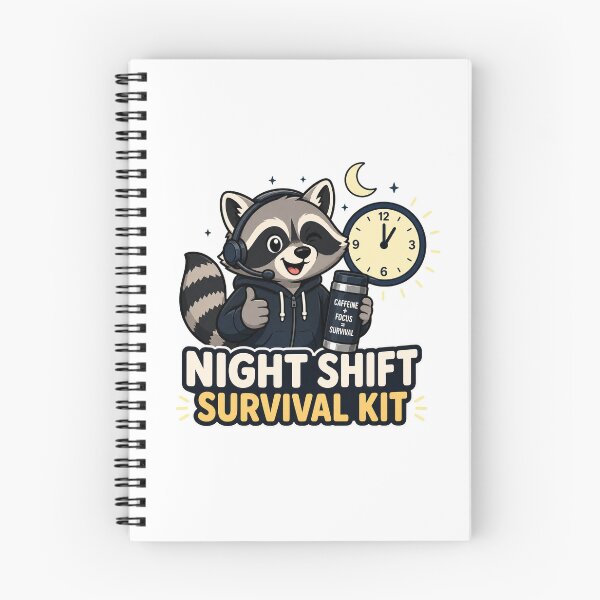 Item preview, Night Shift Survival Kit Cartoon designed and sold by Tatsed.