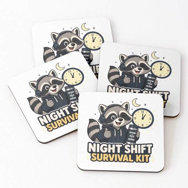Item preview, Night Shift Survival Kit Cartoon designed and sold by Tatsed.