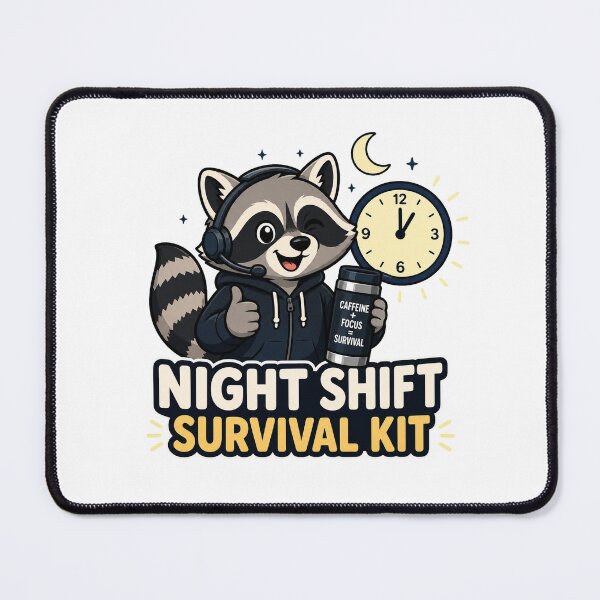 Item preview, Night Shift Survival Kit Cartoon designed and sold by Tatsed.