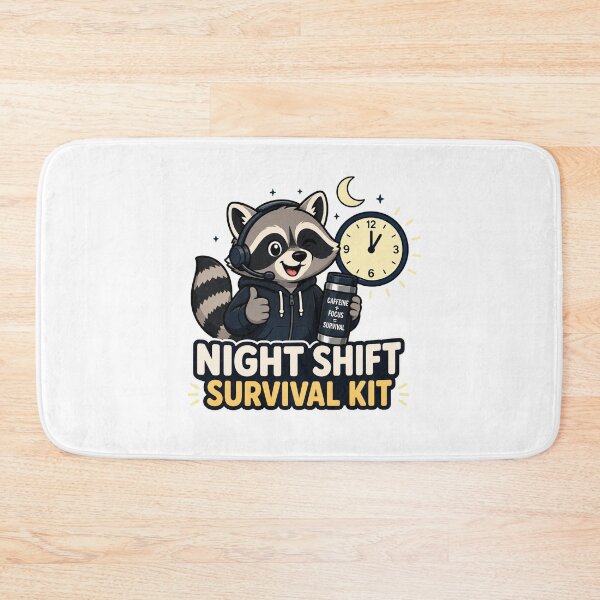 Item preview, Night Shift Survival Kit Cartoon designed and sold by Tatsed.