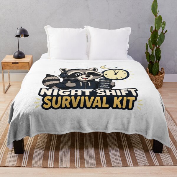 Item preview, Night Shift Survival Kit Cartoon designed and sold by Tatsed.