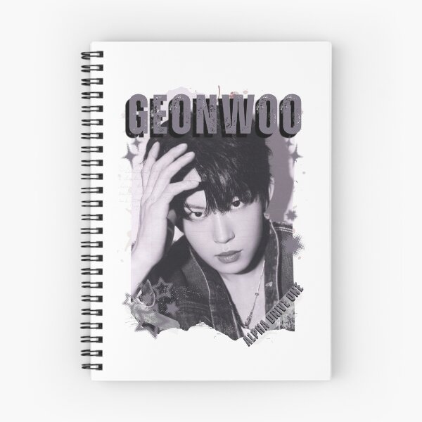 Item preview, ALPHA DRIVE ONEe (ALD1) Geonwoo Global KPOP Boy Group Black and White Collage Digital Art Portrait designed and sold by AJUNICE STUDIO.