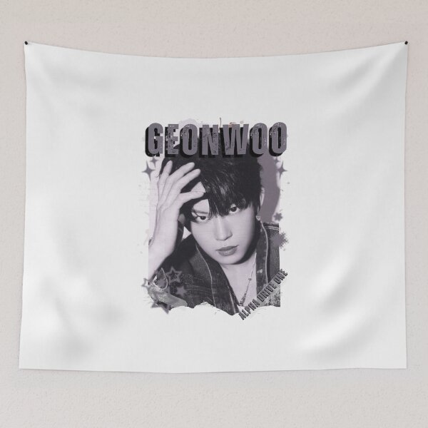 Item preview, ALPHA DRIVE ONEe (ALD1) Geonwoo Global KPOP Boy Group Black and White Collage Digital Art Portrait designed and sold by AJUNICE STUDIO.