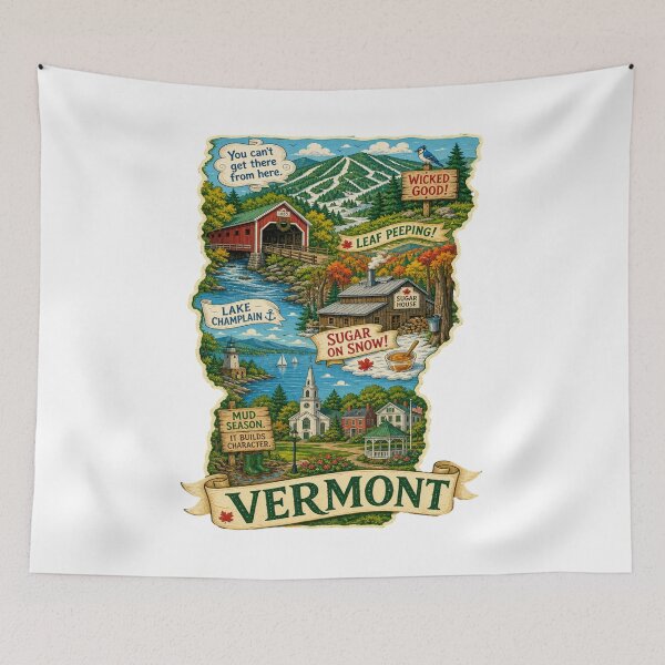 Item preview, Viva Vermont! designed and sold by 5PointsDigital.