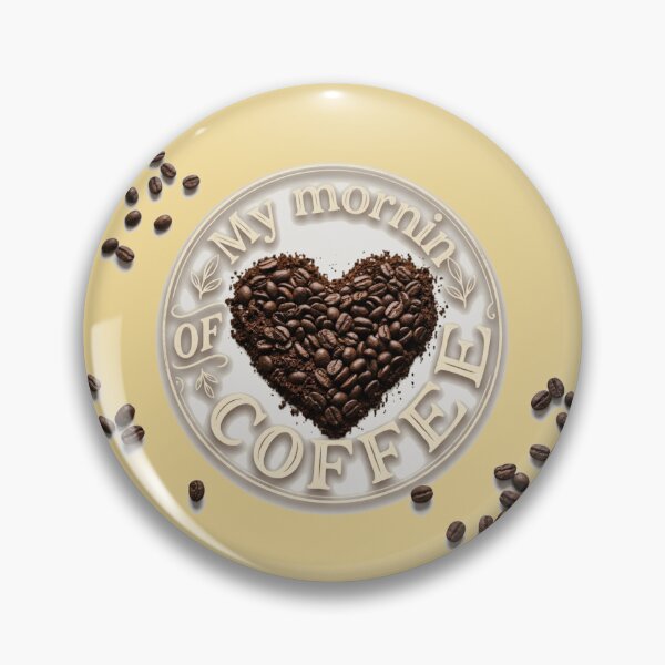 Item preview, My Morning Coffee Bean Art Vintage Heart Coffee Beans designed and sold by Evelashop.