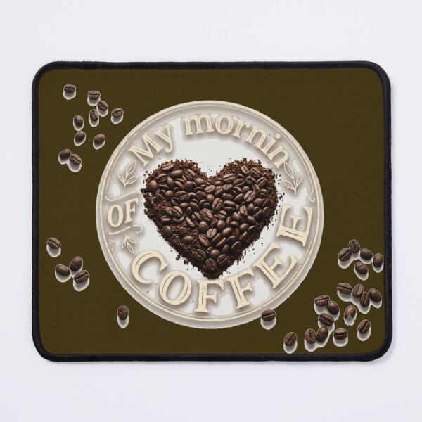 Item preview, My Morning Coffee Bean Art Vintage Heart Coffee Beans designed and sold by Evelashop.