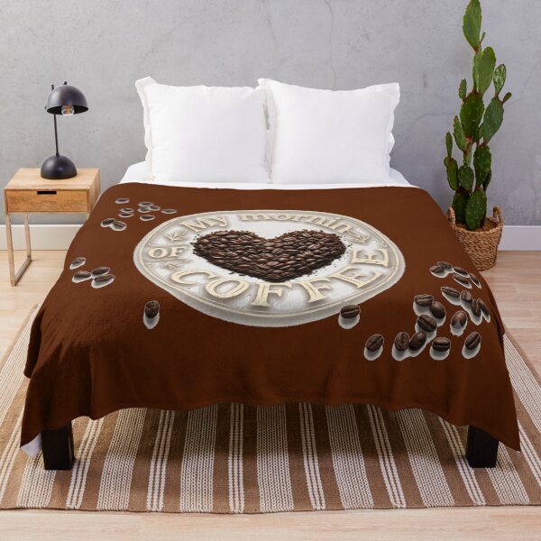 Item preview, My Morning Coffee Bean Art Vintage Heart Coffee Beans designed and sold by Evelashop.