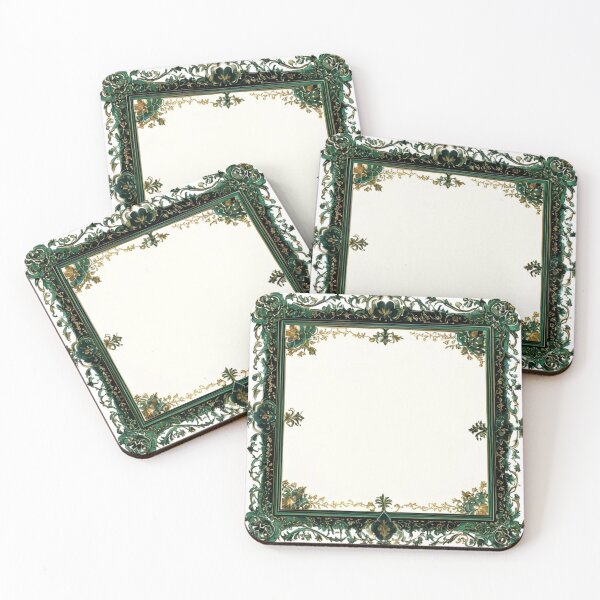 Item preview, Islamic Arabesque Ornamental Frame Border Emerald Green Gold Art designed and sold by Aditya Andri Purnama.