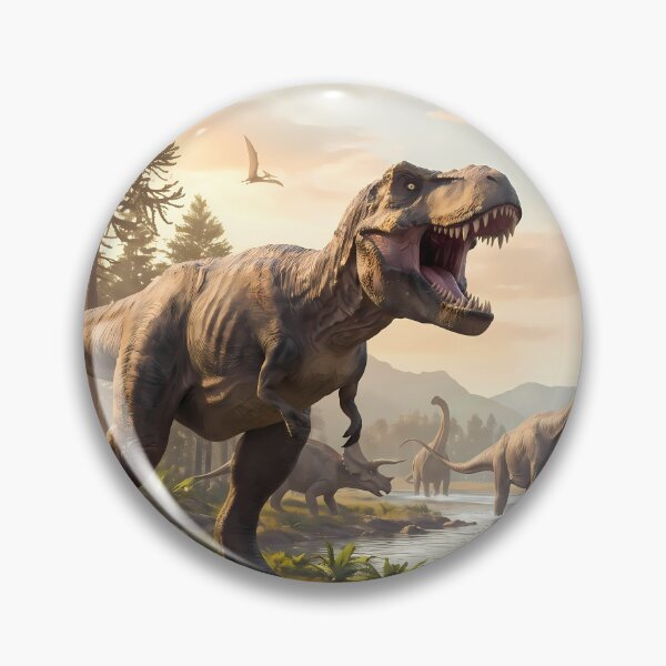 Item preview, White Tyrannosaurus Rex Dinosaur World Jurassic Landscape Art designed and sold by ART ATTACK ZONE.