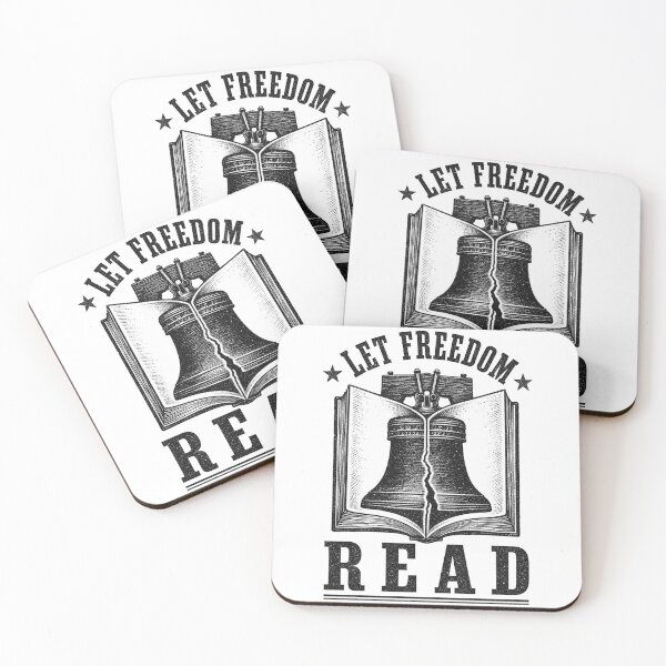 Item preview, Let Freedom Read Liberty Bell Vintage Woodcut Style Intellectual Freedom Art designed and sold by The Junto Shop.