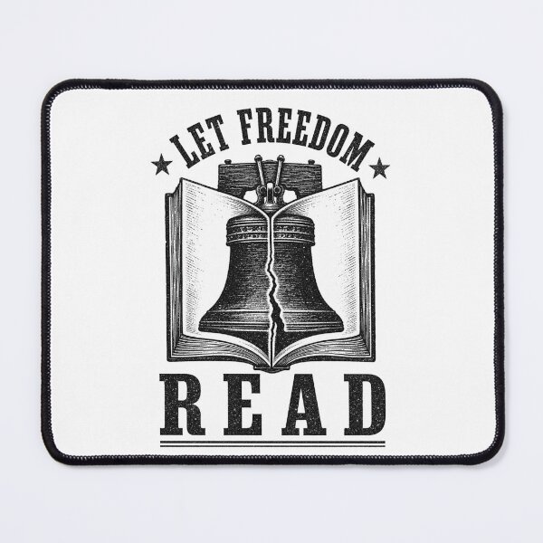 Item preview, Let Freedom Read Liberty Bell Vintage Woodcut Style Intellectual Freedom Art designed and sold by The Junto Shop.
