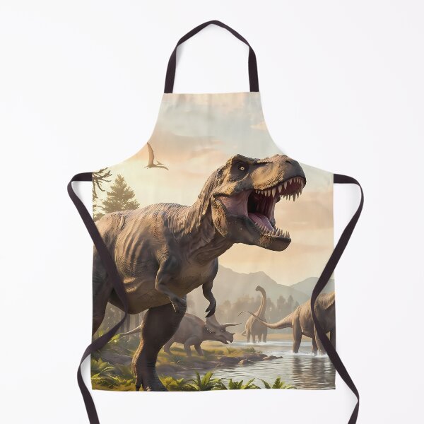 Item preview, White Tyrannosaurus Rex Dinosaur World Jurassic Landscape Art designed and sold by ART ATTACK ZONE.