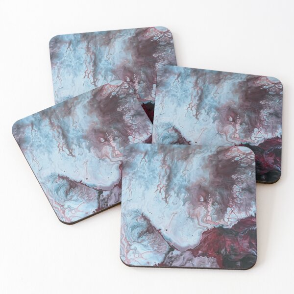 Item preview, Crimson and Frost Fluid Abstract Texture Design designed and sold by Manga moshi .
