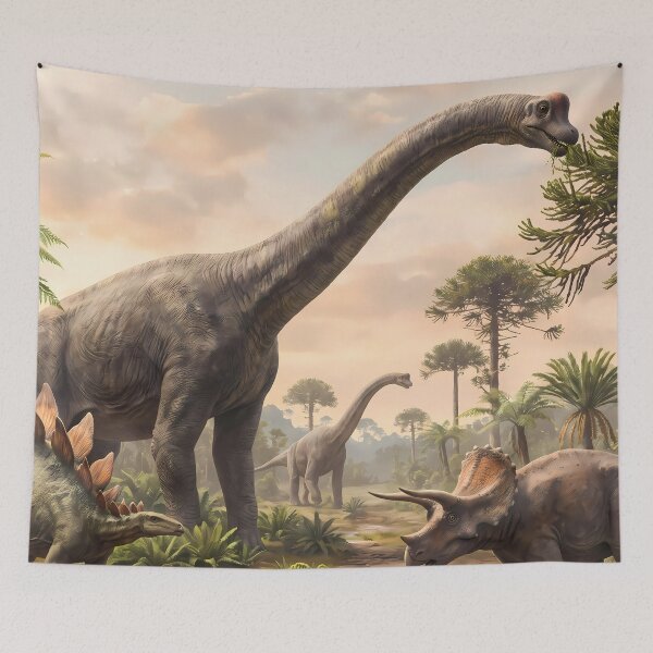 Item preview, Red Tyrannosaurus Rex Dinosaur World Jurassic Landscape Art designed and sold by ART ATTACK ZONE.