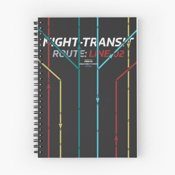 Item preview, Night Transit System Map - Route Line 02 | Minimalist Isometric Schematic designed and sold by KozbiDesign.