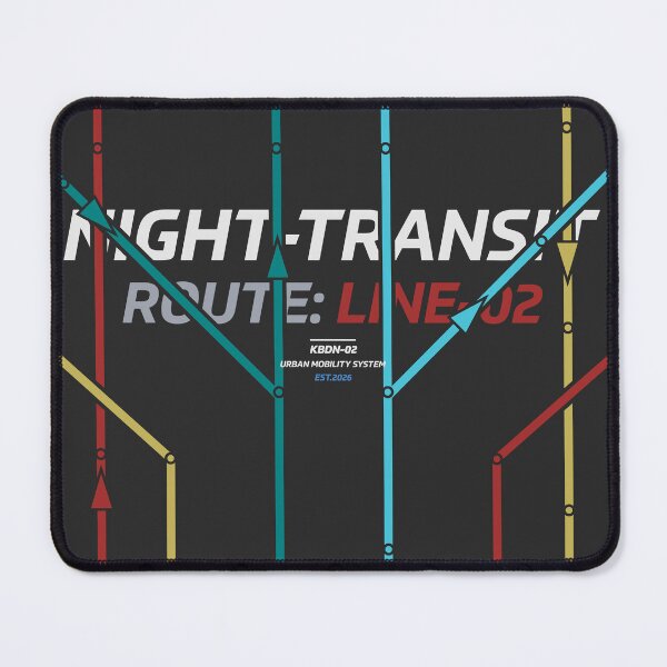 Item preview, Night Transit System Map - Route Line 02 | Minimalist Isometric Schematic designed and sold by KozbiDesign.