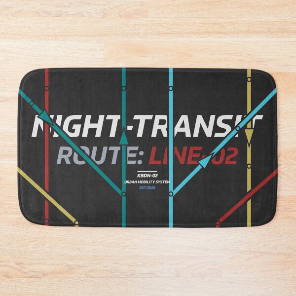 Item preview, Night Transit System Map - Route Line 02 | Minimalist Isometric Schematic designed and sold by KozbiDesign.