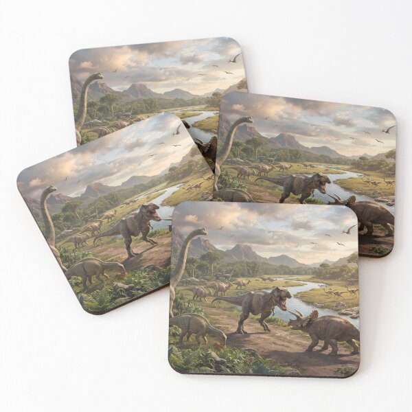 Item preview, Blue Tyrannosaurus Rex Dinosaur World Jurassic Landscape Art designed and sold by ART ATTACK ZONE.