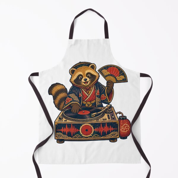 Item preview, Japanese Raccoon DJ designed and sold by Ora-kuro.