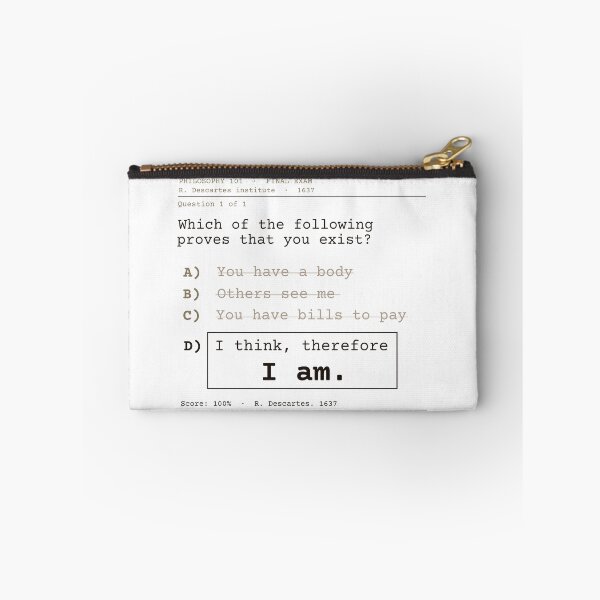 Item preview, I think, therefore I am. Descartes. Clear English exam. designed and sold by Will-to-Power.
