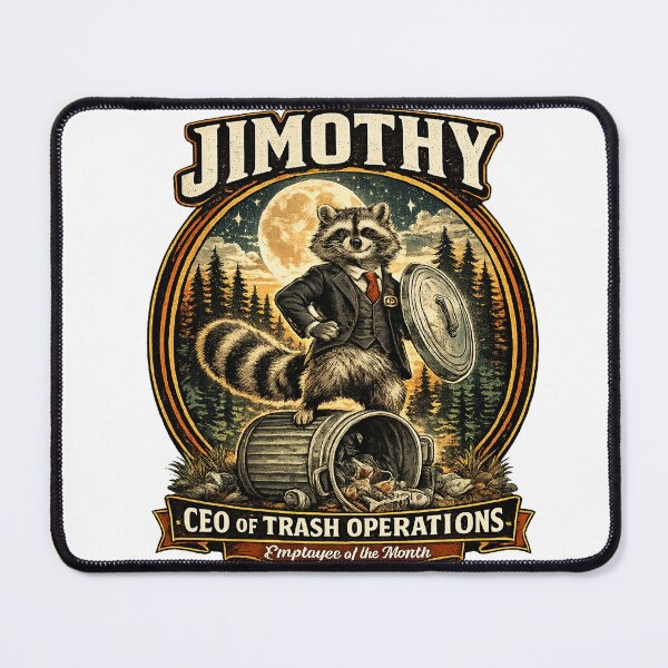 Item preview, Jimothy Raccoon – CEO of Trash Operations Vintage Trash Panda Funny Meme designed and sold by Mahmoud Salah.