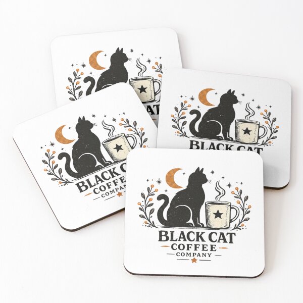 Item preview, Black Cat Coffee Company designed and sold by CampAndCoast.