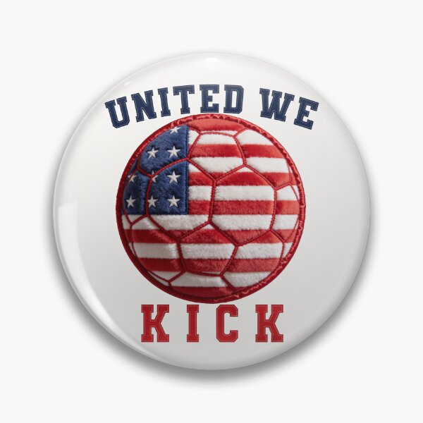 Item preview, United We Kick Patch - USA Soccer 3D Chenille Ball designed and sold by thelexiverse.