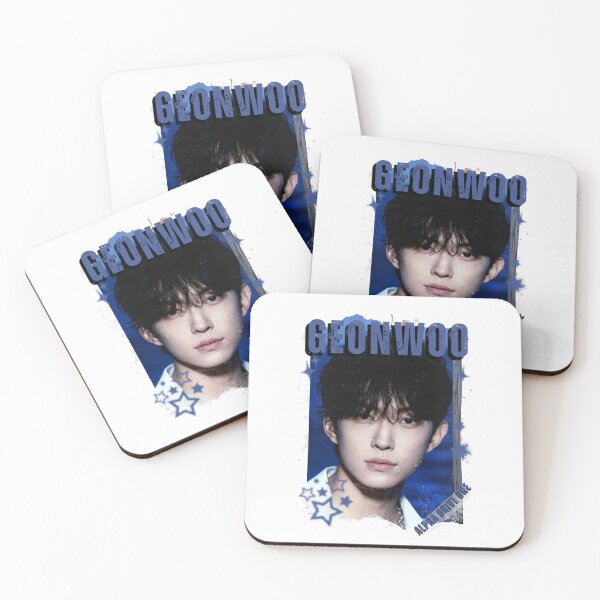 Item preview, ALPHA DRIVE ONEe (ALD1) Geonwoo Global KPOP Boy Group Black and White Collage Digital Art Portrait designed and sold by AJUNICE STUDIO.