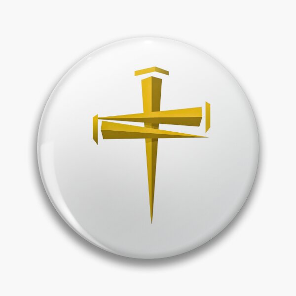 Item preview, Golden Three Nails Cross - Christian Faith Symbol designed and sold by TrexInspiration.