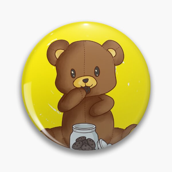 Item preview, Teddy Bear eating cookies designed and sold by LizChibiArt.