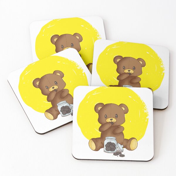 Item preview, Teddy Bear eating cookies designed and sold by LizChibiArt.