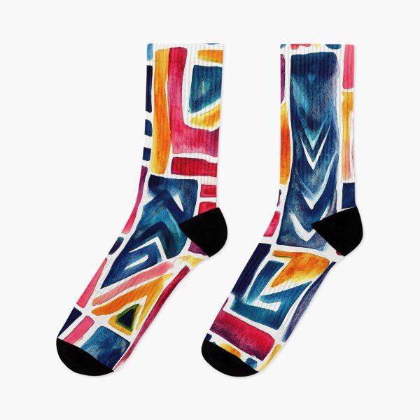 Item preview, Aztec-Style Colorful Abstract Geometric Designs Vibrant Pattern designed and sold by DEC02.