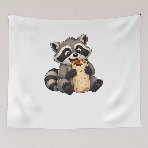 Item preview, raccoon burrito designed and sold by Gokuxtreme.