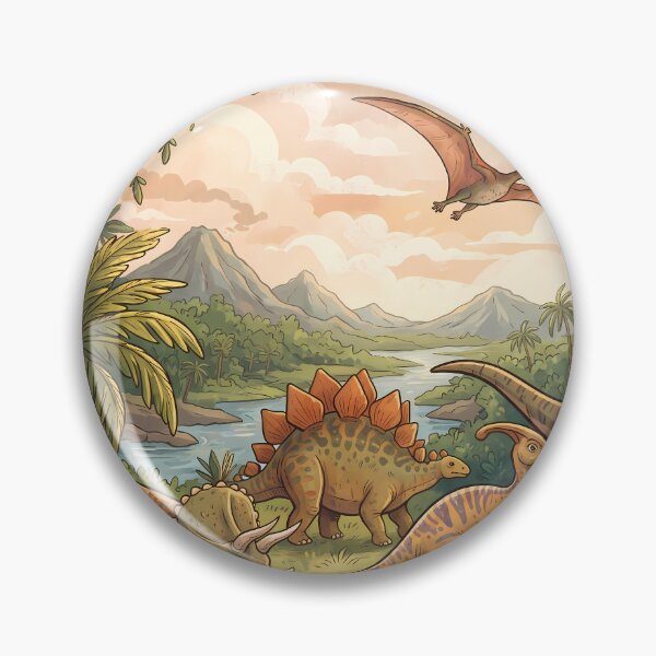 Item preview, Orange Tyrannosaurus Rex Dinosaur World Jurassic Landscape Art designed and sold by ART ATTACK ZONE.