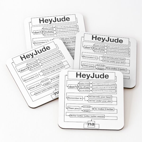 Item preview, Hey Jude lyric flow chart - music humor designed and sold by aziza-doodles.